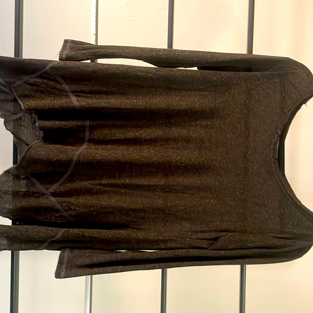 Brown flare tapered long sleeve size small